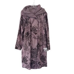 Mycra Pac Now Reversible Rain Jacket Coat Pleated Hood Purple Velvet Size 1 S/M